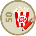 You've earned a badge for writing 50 movie reviews. Wrote 50 Movie Reviews